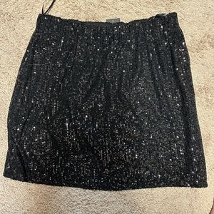 City Chic black sequin mini skirt